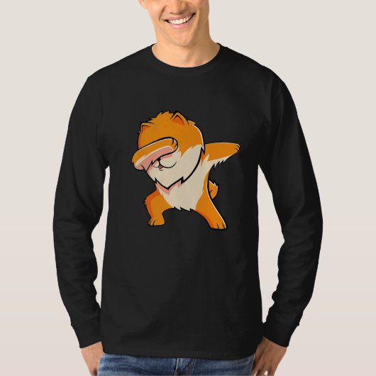 ダビングポメラニア犬ドッグダブダンス Tシャツ (正面)