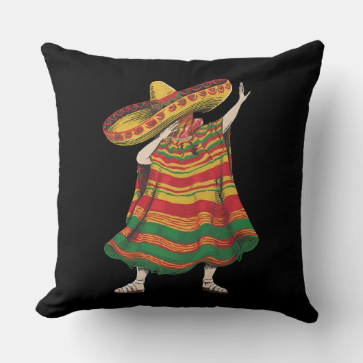 ダビングメキシコポンチョCinco De Mayoフィエスタパーティー クッション (正面)