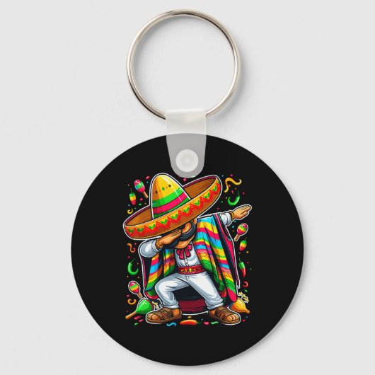 ダビングメキシコポンチョCinco De Mayo キーホルダー (正面)