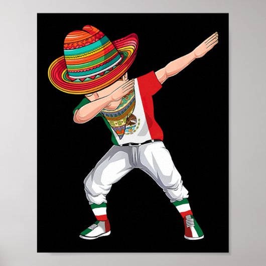 ダビングメキシコポンチョCinco De Mayo Boys Men Somb ポスター (正面)