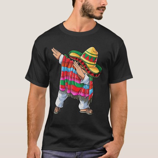 ダビングメキシコポンチョCinco De Mayo Boys Men Somb Tシャツ (正面)