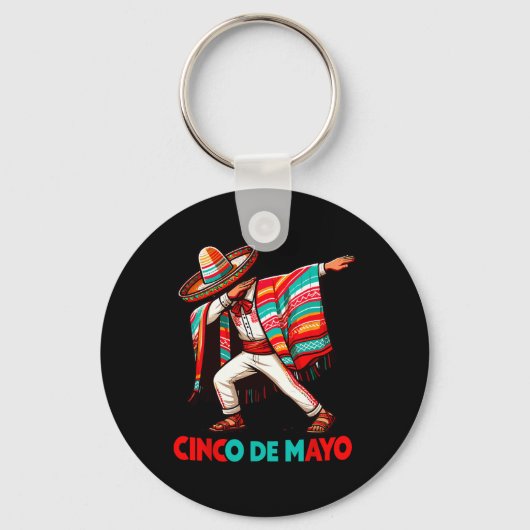 ダビングメキシコポンチョCinco De Mayo Fiesta キーホルダー (正面)