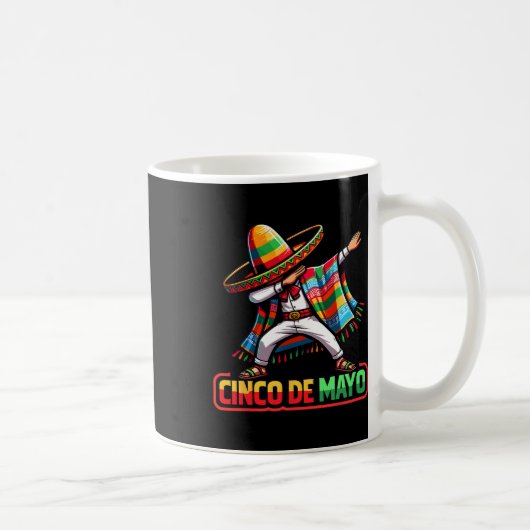 ダビングメキシコポンチョCinco De Mayo Fiesta 1 コーヒーマグカップ (右)