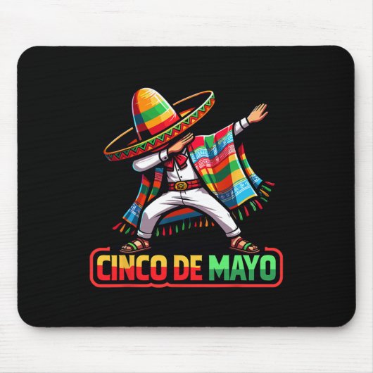 ダビングメキシコポンチョCinco De Mayo Fiesta 1 マウスパッド (正面)