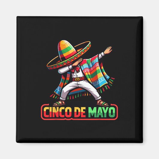ダビングメキシコポンチョCinco De Mayo Fiesta 1 マグネット (正面)