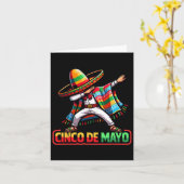 ダビングメキシコポンチョCinco De Mayo Fiesta 2 カード (黄色い花)
