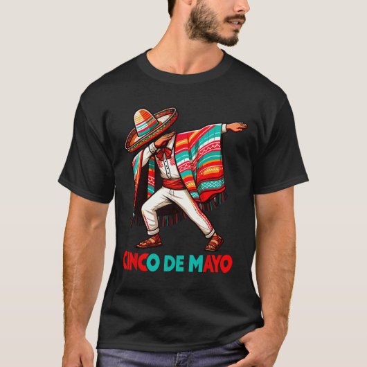 ダビングメキシコポンチョCinco De Mayo Fiesta Tシャツ (正面)