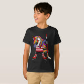 ダビングユニコーンアメリカアイスホッケー愛好家ジャージーU Tシャツ (正面フル)