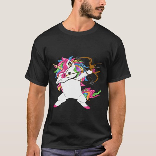ダビングユニコーンアーチャーアーチェリーボウ狩り Tシャツ (正面)