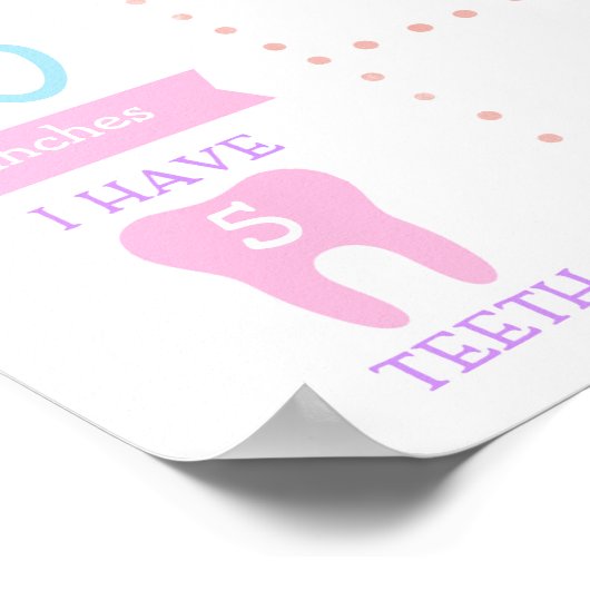 ダビングユニコーンガールファースト誕生日マイルストーン ポスター (角)