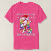 ダビングユニコーンサンタ – セータークリスマス Tシャツ (デザイン正面)