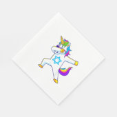 ダビングユニコーンハヌッカユダヤ踊りハヌカー（ユダヤ教の祭り）K スタンダードランチョンナプキン (角)