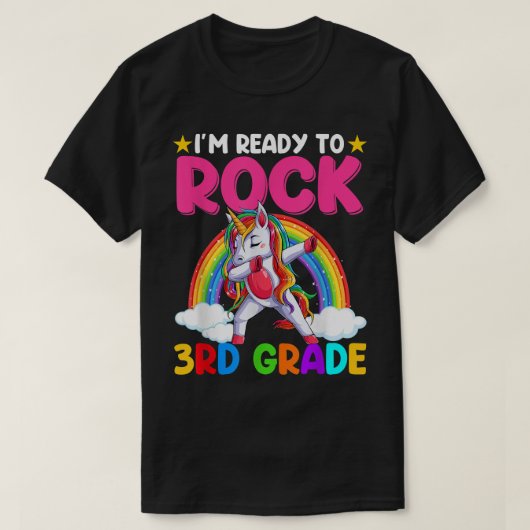 ダビングユニコーンロック準備完了3年生Tシャツ Tシャツ (デザイン正面)