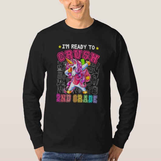 ダビングユニコーン2年生、学校に戻ろう ギャル Tシャツ (正面)