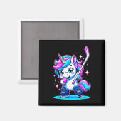 ダビングユニコーン アイスホッケー女子 マグネット (正面/裏面)