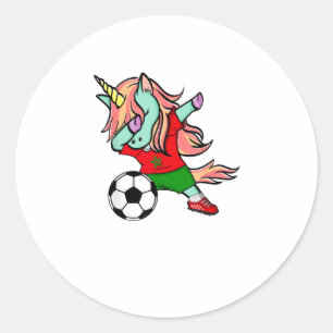ダビングユニコーン モロッコ サッカー ファン ジェリー モロッコ ラウンドシール