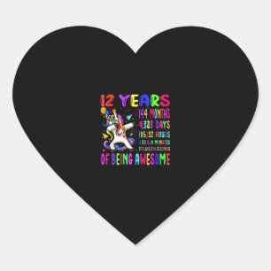 ダビングユニコーン 12歳 144ヶ月 12歳の誕生日 ハートシール