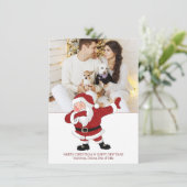 ダビングレッドサンタクロース|おもしろいホリデークリスマスユーモア シーズンカード (スタンド正面)