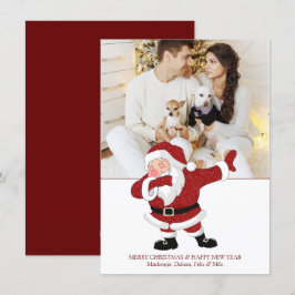 ダビングレッドサンタクロース|おもしろいホリデークリスマスユーモア シーズンカード