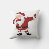 ダビングレッドサンタクロース |おもしろい休日クリスマスユーモア クッション (裏面)
