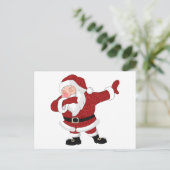 ダビングレッドサンタクロース |おもしろい休日クリスマスユーモア シーズンポストカード (スタンド正面)