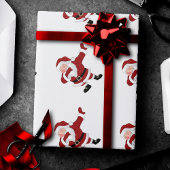 ダビングレッドサンタクロース |おもしろい休日クリスマスユーモア ラッピングペーパー