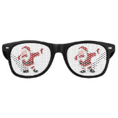 ダビングレッドサンタクロース |おもしろい休日クリスマスユーモア レトロサングラス (正面)