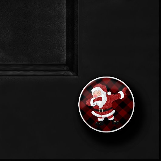 ダビングレッドプレイドサンタクロース |バッファロー素朴おもしろい セラミックノブ