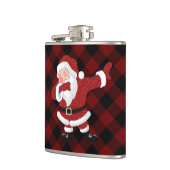 ダビングレッドプレイドサンタクロース |バッファロー素朴おもしろい フラスク (左)