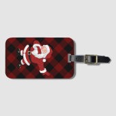 ダビングレッドプレイドサンタクロース |バッファロー素朴おもしろい ラゲッジタグ (正面横)