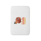 ダビング七面鳥ゲーマー感謝与ゲーミングキッズボーイズ バスマット (正面縦)