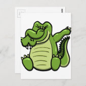 ダビング動物アリゲーター ポストカード (正面/裏面)