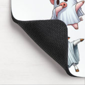 ダビング動物ファームハロウィーン幽霊の衣装おもしろい マウスパッド (コーナー)