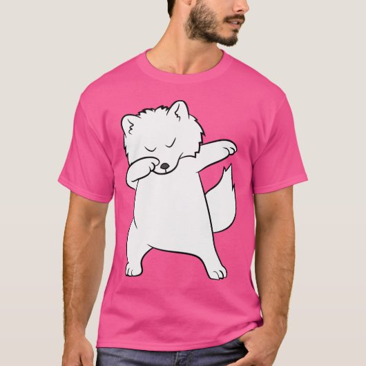 ダビング北極キツネキュート北極キツネ Tシャツ (正面)