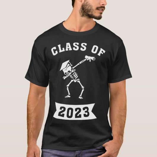 ダビング卒業クラス2023スケルトンDab学校 Tシャツ (正面)