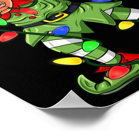 ダビング小妖精や小人クリスマスツリーライトボーイズキッズダブXm ポスター (角)