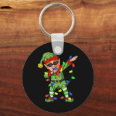 ダビング小妖精や小人クロースクリスマスツリーライトボーイズキッズ キーホルダー (正面)