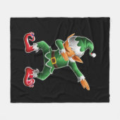 ダビング小妖精や小人衣装クリスマススクワッドクリスマス フリースブランケット (正面(横))