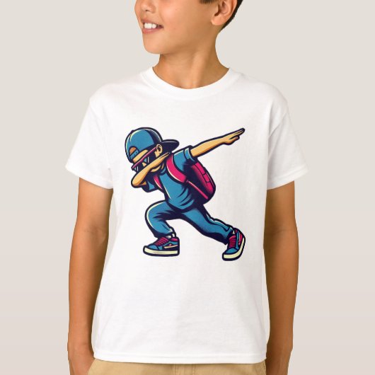 ダビング少年の学生、幸せな100日の学校 Tシャツ (正面)