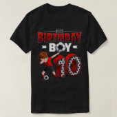 ダビング少年10歳サッカー選手10歳の誕生日 Tシャツ (デザイン正面)