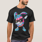 ダビング復活祭の卵の男の子子供の女の子ハンターバニーE Tシャツ (正面)