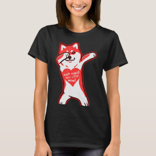 ダビング柴犬バレンタインデーTシャツ - Doge Meme Tシャツ