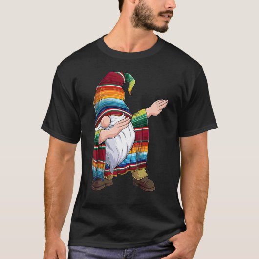 ダビング格言シンコデマヨポンチョMexican Serape Tシャツ (正面)