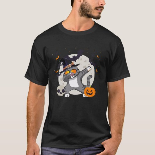 ダビング猫の魔女 Tシャツ (正面)