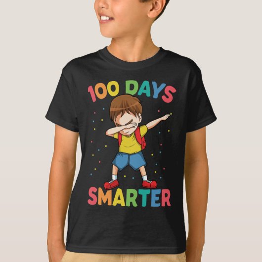 ダビング男の子100日頭が切れる幸せ100日Sch Tシャツ (正面)