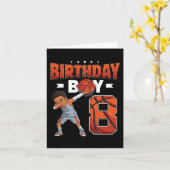 ダビング選手バスケットボール8歳ボーイズエイトバール カード (黄色い花)