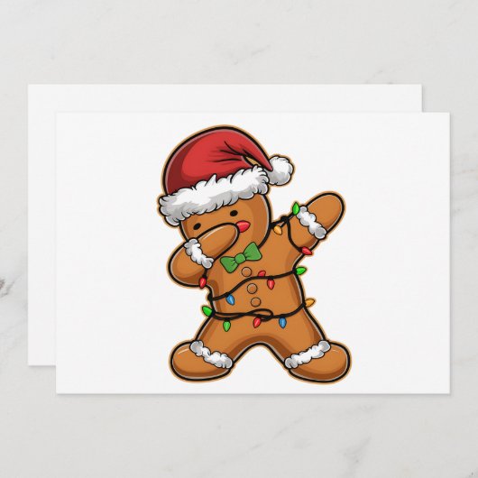 ダビング銀杏パンの木ライトクリスマス シーズンカード (正面/裏面)