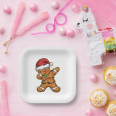 ダビング銀杏パンの木ライトクリスマス ペーパープレート (パーティー)