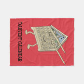 ダビング降臨暦おもしろいキリスト教宗教者 フリースブランケット (正面(横))