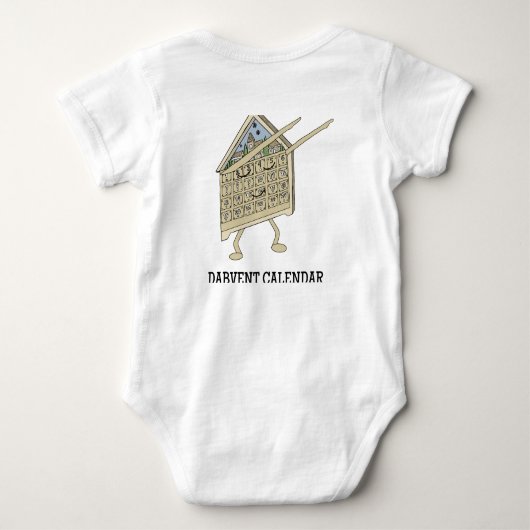 ダビング降臨暦おもしろいキリスト教宗教者 ベビーボディスーツ (裏面)